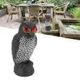 thumbnail image 3 of Statues de Hibou, Répulsif pour Oiseaux Jardin Plastique Yeux Rouges Hibous pour Éloigner les Oiseaux Détails Fins Évite les Hibous pour Éloigner les Oiseaux, 3 of 8