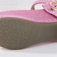 thumbnail image 6 of Hinvhai Girls Dress Shoes Shiny Low Heels Pumps Princess Shoes with Bowknot for Wedding Party (Toddler/Little/Big Kids) Pink 1.5 M(28), 6 of 6