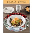 thumbnail image 3 of 15 Inch Round Placemats Set of 4, Christmas Gnomes Non Slip Heat Insulation PP Table Mats, Red Black Plaid Xmas Tree Snowflake Washable Place Mats for Kitchen Dining Party Table Decor, 3 of 7