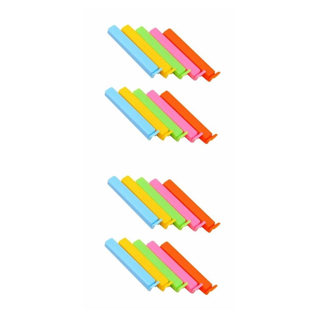 Toystoory 10PCS Food Clips Folding Storage Bags Bread Kitchenware Reusable Sealing Wear-resistant Clamp Clamps Light Sealer Fresh Color aleatorio 11 * 1.5 * 1.3 cm 2Conjunto