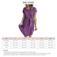 thumbnail image 4 of Vestido de manga corta, moda informal, lavable a máquina, agradable a la piel, transpirable, vestido de mujer para verano, 4 of 4