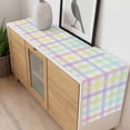 thumbnail image 4 of Green Beige Plaid Table Runner 60 Inches Long Farmhouse Dress Scarves, Buffalo Farmhouse Art Checkered Dining Tablerunner for Coffee Table/Kitchen Island/Party Décor, 13" x 60", 4 of 8