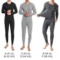 thumbnail image 4 of Jumpingount Calzoncillos largos de invierno, ropa interior térmica, ropa cálida de felpa con autocalentamiento, camisetas de manga larga, conjuntos de ropa Gris claro SG, 4 of 6