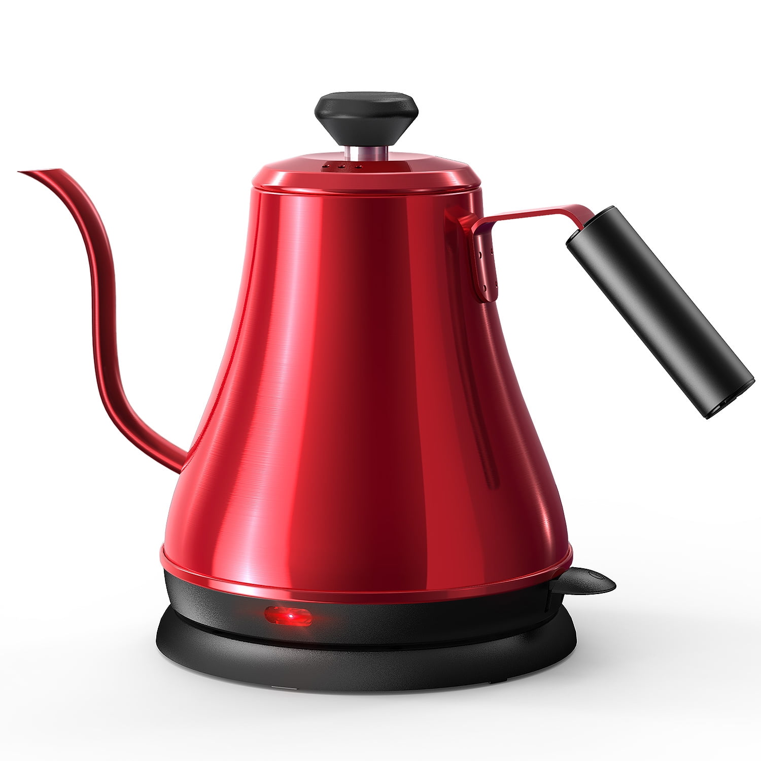 Courant 1.5 Liter Kettle Red Stainless Steel Cordless Electric Kettle with  360 Degree Rotational Body, Automatic Safety Shut-Off, Perfect for Tea /