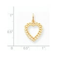 thumbnail image 4 of 10k Yellow Gold Heart (12x20mm) Pendant / Charm, 4 of 4