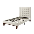 thumbnail image 4 of Inspired Home Saverio Linen Platform Bedframe Twin Size Tufted, Beige, 4 of 8