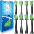 thumbnail image 1 of Replacement Heads Compatible with Philips Sonicare Electric Toothbrushes, (8 Pack Black, Medium), 1 of 6
