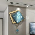 thumbnail image 6 of Modern Metal Large Wall Clock Silent Digital Hanging Wall Clock Home Art Decor, 6 of 20