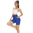 thumbnail image 5 of snilers Womens Biker Shorts High Waisted Tummy Control Stretch Butt Lift Workout Yoga Athletic Gym Shorts with Pockets, 5 of 6