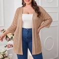 thumbnail image 4 of Womens Crochet Cardigan Sweaters for Summer Spring Fall, Lightweight Short Sleeve Oversized Open Front Kimono Boho Knit Beach Cover Up with Swimsuit, Bikini, Bathing suit, 4 of 10