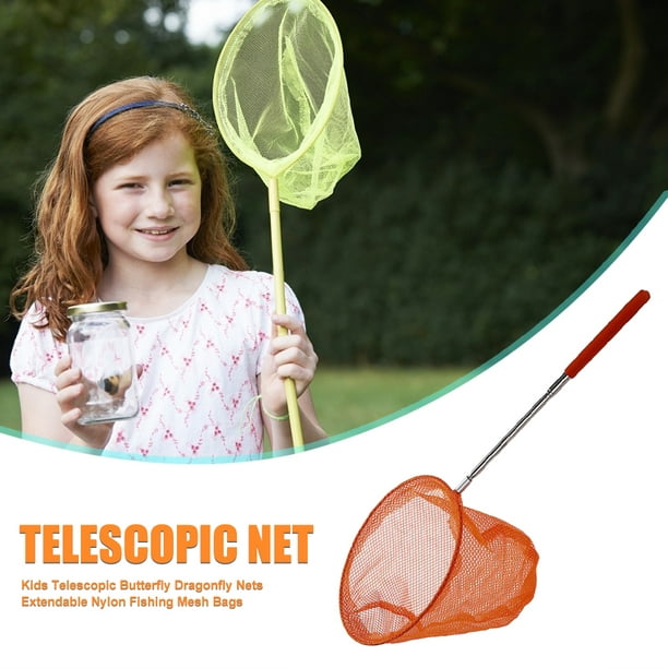 Peggybuy Kids Telescopic Butterfly Dragonfly Nets Extendable Fish Mesh Bags Other