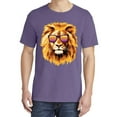 thumbnail image 2 of Wild Bobby, Lion With Sunglasses, Animal Lover, Garment-Dyed Washed Look Short Sleeve T-Shirt, Purple, Large, 2 of 3