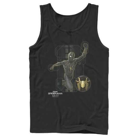 Men's Marvel Spider-Man: No Way Home Black Suit Tech Tank Top Black Small