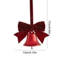 thumbnail image 3 of WEGFTDUOP Red Iron Art Bow Christmas Tree Hanging Ornament 17x13 cm Lightweight Festive Holiday Decoration Gift 1 Pcs, 3 of 6