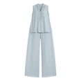 thumbnail image 4 of Two Piece Pant Set For Women Pocket Easy Vacation Daywear Summer Functional Daily Wear Everyday Flowy Modern Simple Travel Ready For Travel For Work, 4 of 7