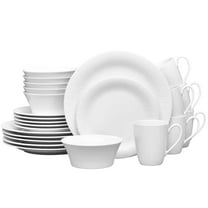 Conifere (White) Porcelain 24-Piece Dinnerware Set, Service for 6