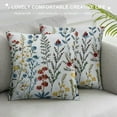 thumbnail image 3 of PHYHOO Wildflower Pillow Covers Flowers Embroidered Decorative Pillowcases Throw Pillow Covers Farmhouse Pillow Cushion Cases Boho Home Decor Square Floral Pillow Case, 3 of 5