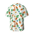 thumbnail image 4 of Goofa Cute Carrot Printed Men's Casual Short-sleeved Shirt,Lightweight Breathable Button-down,Summer Casual men's top,Versatile Fashion shirt-Large, 4 of 7