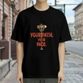 thumbnail image 3 of Vintage T Shirt, Your Path, Your Pace, Fun Skull Print,Cotton T-Shirt for Men, 23315565,Black, 3XL, 3 of 8