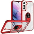 thumbnail image 1 of SaniMore for Samsung Galaxy S23 Case, Rugged PC & Soft TPU All-Inclusive Transparent Magnetic Cover with Car Mount & 360° Rotatable Ring Kickstand Shockproof Protective Shell, Red, 1 of 9