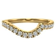 thumbnail image 4 of Diamond Wedding Band Matching to Ocean Wave Intertwined Engagement Ring 14K Gold 0.27 CT TW, 4 of 6