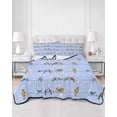 thumbnail image 2 of Quilts Queen Size Bedding Set, Blue Birds Reversible Summer Quilt 3 Pieces, Funny Cute Snowflake Wire Sparrow Lightweight Bedspreads Coverlets with 2 Pillow Shams for All Seasons, 2 of 5