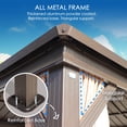 thumbnail image 3 of Kozyard Rosana 10 ft. W x 10 ft. D Hardtop Aluminum Permanent Gazebo (Brown), 3 of 8