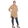 thumbnail image 3 of White Mark Women's Classic Button-Down Tunic Top, 3 of 6