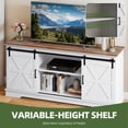 thumbnail image 5 of Uforic Farmhouse TV Stand for 65-Inch TV, Entertainment Center with Sliding Barn Door,Media Console for Living Room,Grey Wash, 5 of 10