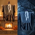 thumbnail image 4 of Gallickan Halloween Decoration Scene Setting Props, Spooky Hanging Witch Pendant, Plastic, Black, 1pc, 4 of 5