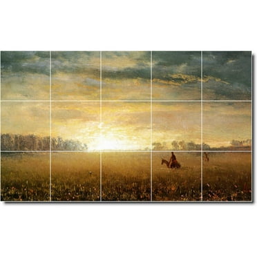 Ceramic Tile Mural-Albert Bierstadt Country Painting 22. 21.25" w x 12.75" h using (15) 4.25 x 4.25 ceramic tiles