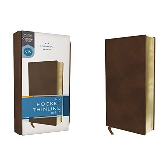 Pre-Owned Niv, Pocket Thinline Bible, Leathersoft, Brown, Red Letter, Comfort Print (Unknown) 0310458242 9780310458241