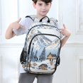 thumbnail image 6 of FORMRS Unisex School Backpack 17" Student Travel Bag with Laptop Compartment, Winter Village, 6 of 7