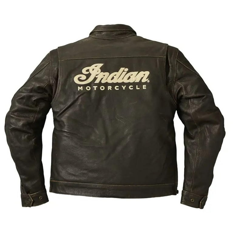 Indian Motorcycle Men's Leather Classic Riding Jacket with