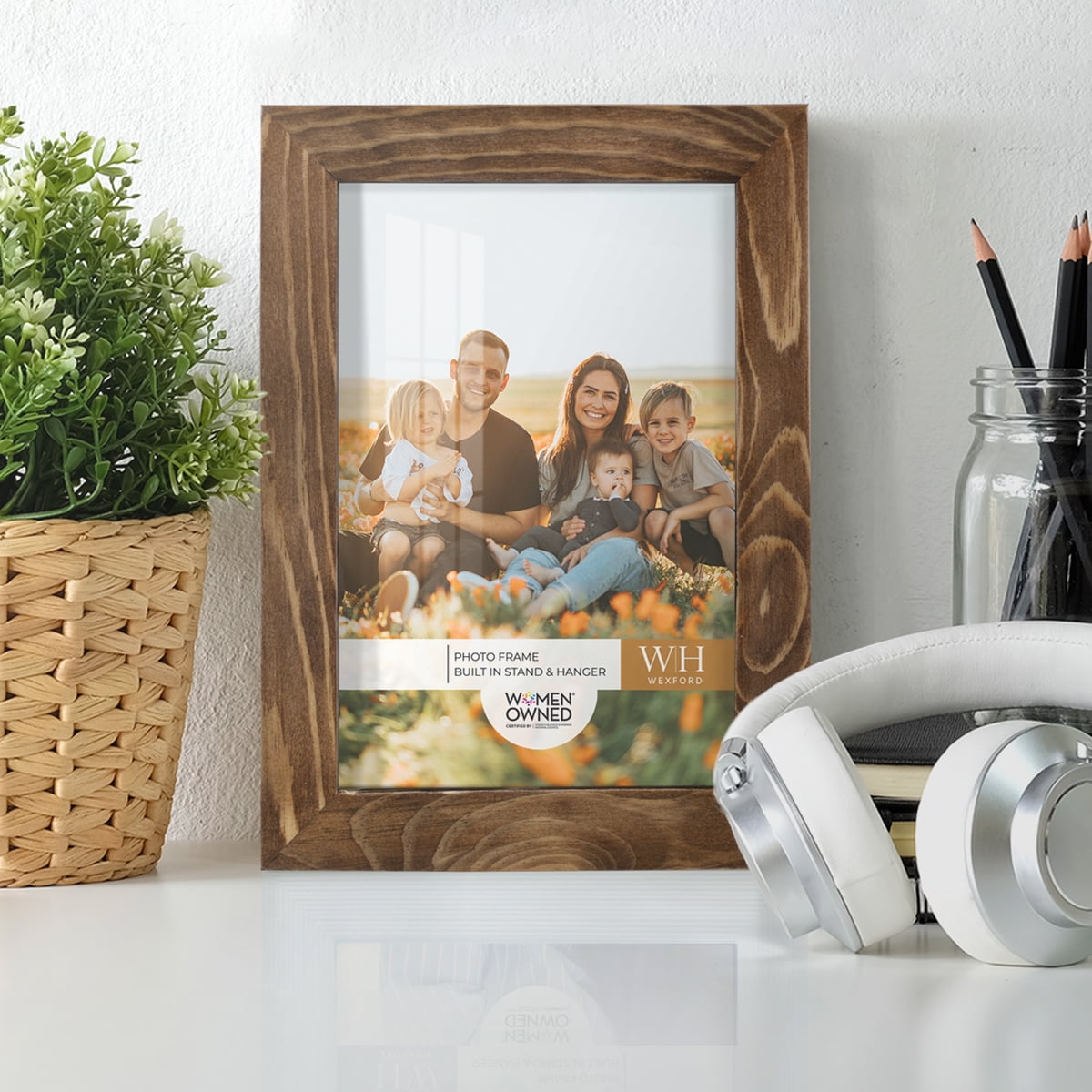 Woodgrain 5 in. x 7 in. Walnut Picture Frame