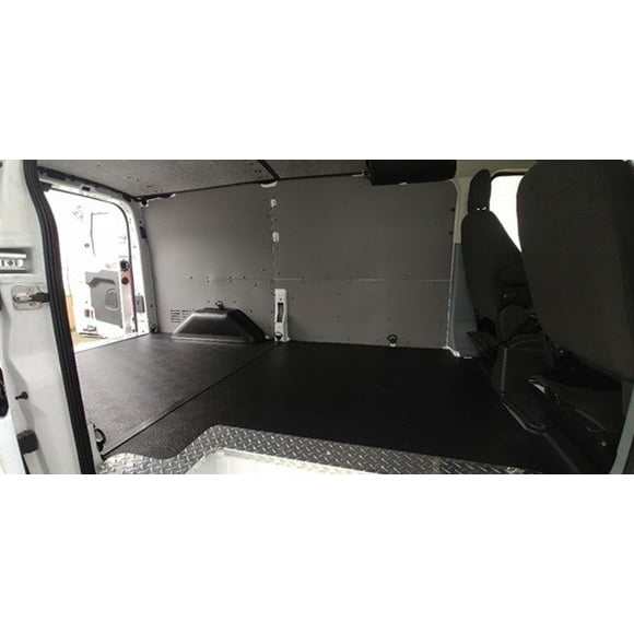 DuraLiner Cargo Area Liner FVT163A VanGuard; Direct Fit; Flat Edges; Black; DuraGrip High Density Polyethylene HPDE; Non-Skid; 2 Piece