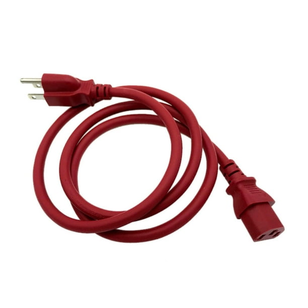 Kentek 4 FT Red 3 Prong AC Power Cable Cord for VIZIO LG SAMSUNG