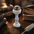 thumbnail image 5 of Home Decorations, White Pedestal Stand, Crystal Ball Stand, Living Room Decorative Objects, 5.5X2.5 Inch Resin Roman Column Winged Cherub Angel Desktop Figurine Display Holder,, 5 of 7