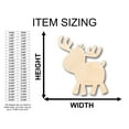thumbnail image 2 of Unfinished Wood Cute Moose Shape - Craft - up to 46" DIY 10" / 1/8", 2 of 3