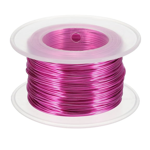 Uxcell Anodized Aluminum Wire for Jewelry Craft Making, Bendable Flexible Wire Rose Red 20 Gauge