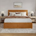 thumbnail image 2 of AFI Canyon Light Toffee Storage Platform Bed with Matching Footboard, King, 2 of 11