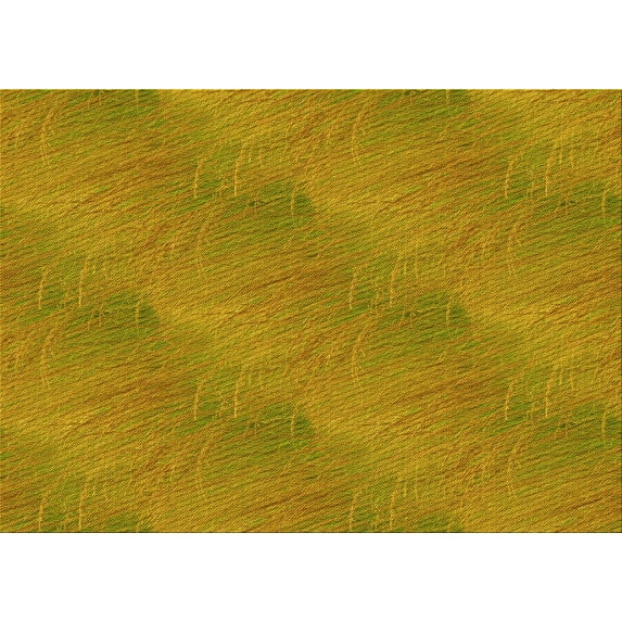 Ahgly Company Machine Washable Indoor Rectangle Transitional Yellow Area Rugs, 8' x 12'