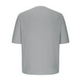 thumbnail image 4 of ZCFZJW Men's T Shirt Short Sleeve Crew Neck Athletic Workout T-Shirt Casual Summer Classic Basic Cotton Tee Shirts Tops Gray XXXL, 4 of 5