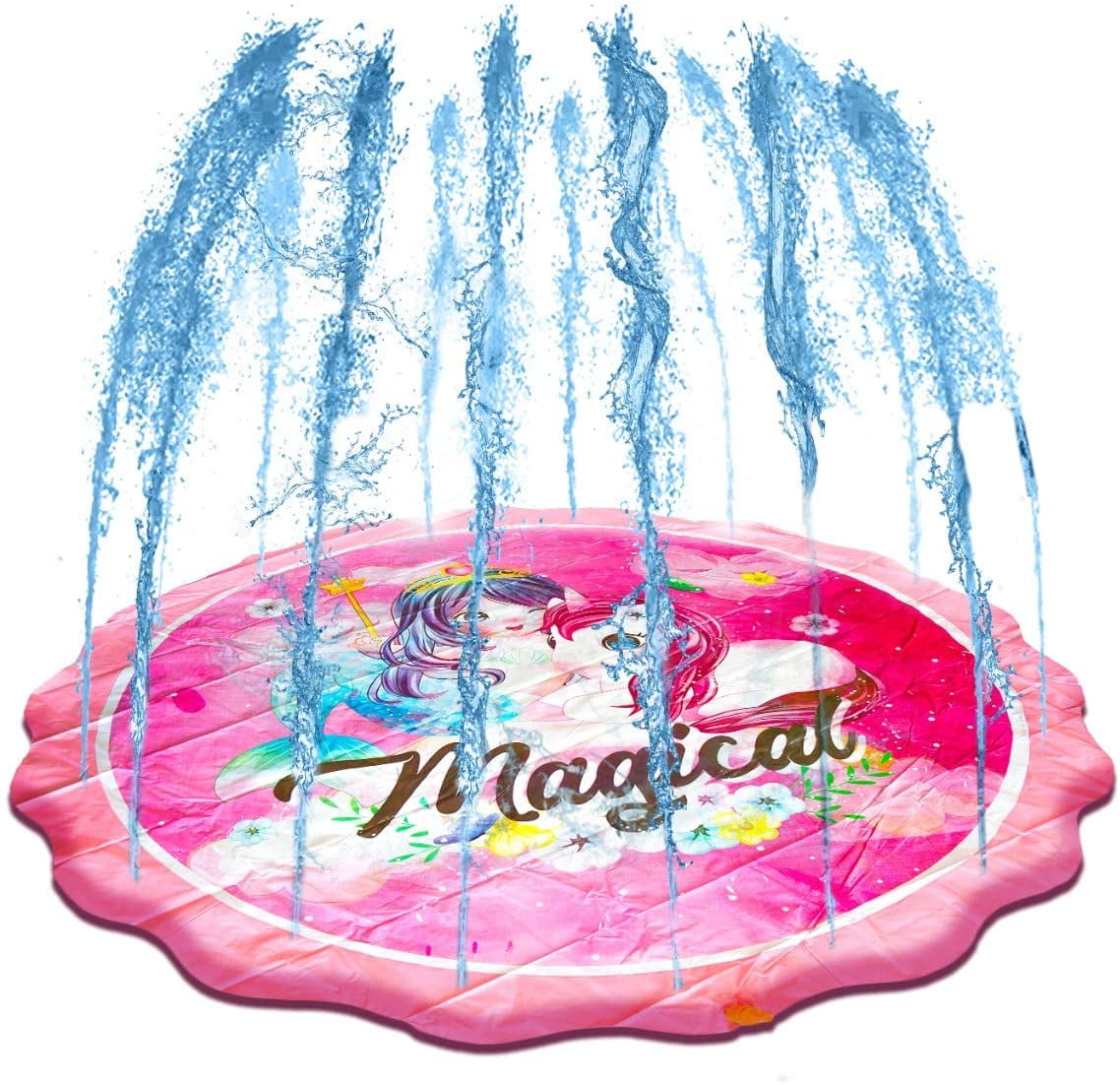 Toysery Splash Pad for Kids, Adorable Water Mat for Babies, Durable