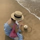 thumbnail image 4 of Sombreros de marinero para mujer, sombrero de paja con ala ancha, disfraz de Halloween y Navidad, 4 of 5