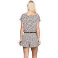 thumbnail image 6 of Womens Summer Casual Short Sleeve Belted Romper Shorts Jumpsuits Playsuit (2X, Blush Leopard), 6 of 7