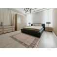 thumbnail image 4 of Ahgly Company Indoor Round Mid-Century Modern Rose Purple Oriental Area Rugs, 3' Round, 4 of 6