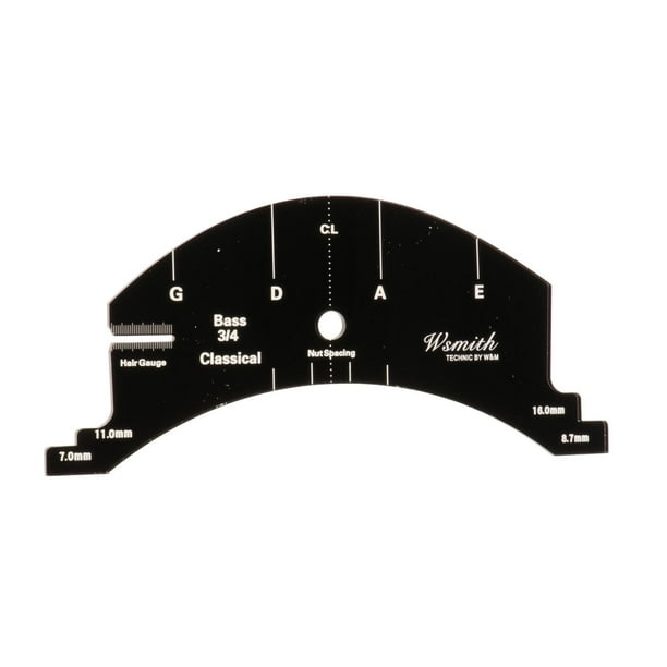 4/4 plantilla del raspador del diapasón del puente del violín contraba 3-4 Contrabajo shamjiam Plantilla de diapasón de violín