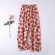 thumbnail image 3 of Pantalones de verano para mujer, pantalones de pierna ancha transpirables, pantalones largos de dibujos animados, ropa informal para el hogar, ropa femenina 2022, 3 of 5