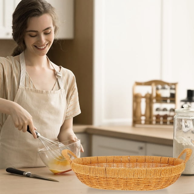 YSNOOWE Cesta De Almacenamiento Tejida Con Asas Color Marrón Claro Para Y Uso En Interiores